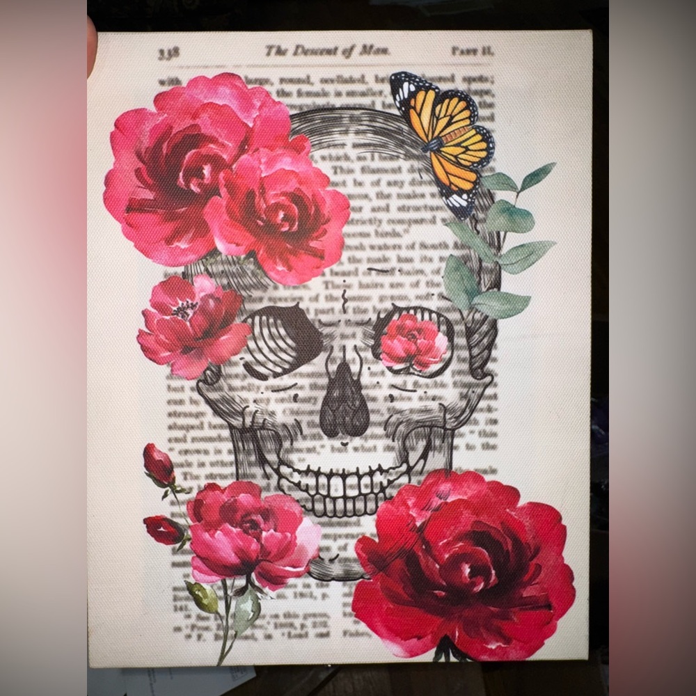 Floral Skull Decor